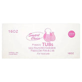 Smart Choice Plastic Tubs 16oz Round Microwavable Plastic Deli Pots & Lids 250 Sets  Adomoo